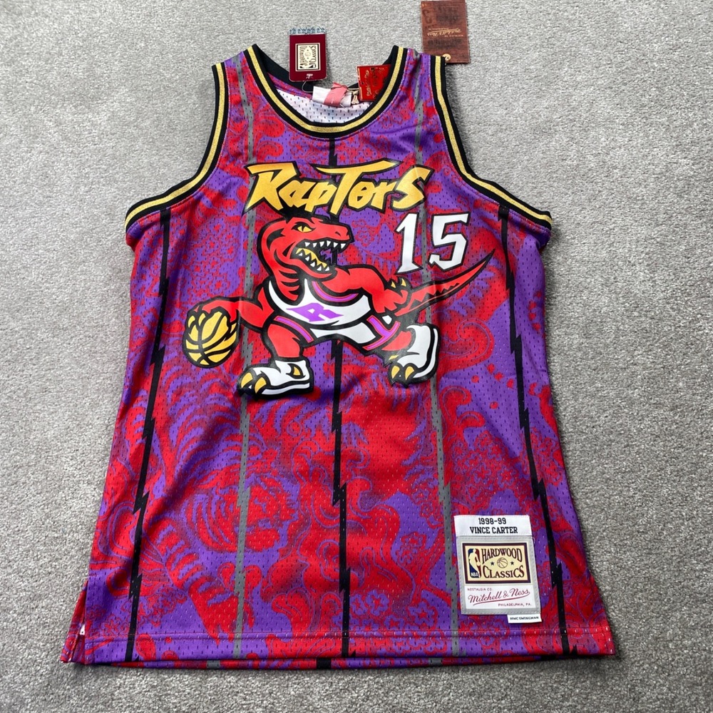 Vince Carter #15 Mitchell & Ness Toronto Raptors Jersey Mens Medium Swingman